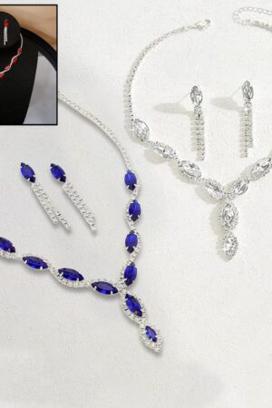 Necklace and Earrings Set Wedding Jewelry Set (1 Set / Mix Color)