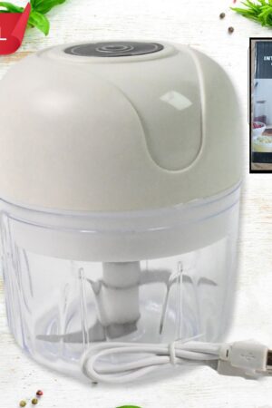 USB Rechargeable Mini Electric Garlic Machine / Chopper (300 Ml / 1 Pc)