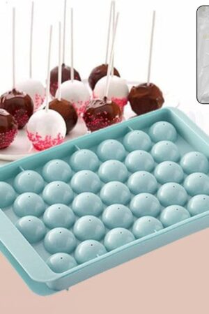 Plastic Round Reusable Ice Cube Ice Ball Mold / Lollipop Candy Maker 33 Moulds (16.5×10 Cm / 1 Pc)