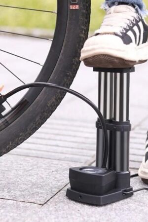 Foot & Portable & High Pressure Double-Cylinder Air Pump (1 Pc)