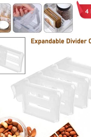 Refrigerator Internal Drawer Shelf Divider Clip (4 Pcs Set)