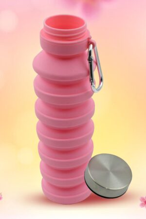 Foldable Water Bottle, Silicone Leak Proof Portable Sports Travel Water Bottle for Outdoor, Gym, Hiking (1 Pc / 24 cm Foldable)