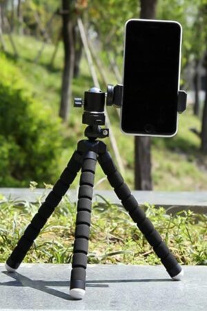 Portable Mini Octopus Tripod Stand with Phone Holder for Live Selfie, Mobile Phone Portable and Adjustable Stent