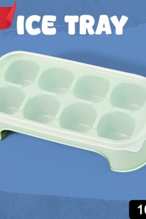 Ice Mold, 8 Grid Food Grade Portable Plastic Ice Tray (1 Pc / 15×8 Cm)