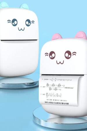 Pocket Mini Printer, Mobile Phone Bluetooth Connection Wireless Mini Thermal Printer with Android or iOS APP for Pictures, Portable Smart Printer,Contains 1 Rolls Thermal Paper, with Fast Paper Output for Photo Image
