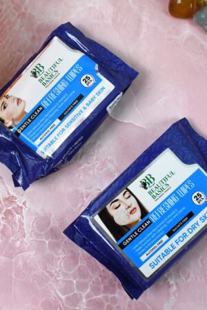 Beautiful Basics Dry & Sensitive Skin Face Wipes (2 Pkts x 50 Pcs Wipes)