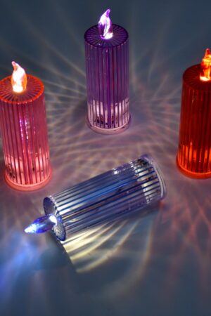 Big Simple Candles for Home Decoration, Crystal Candle Lights (Multicolor)