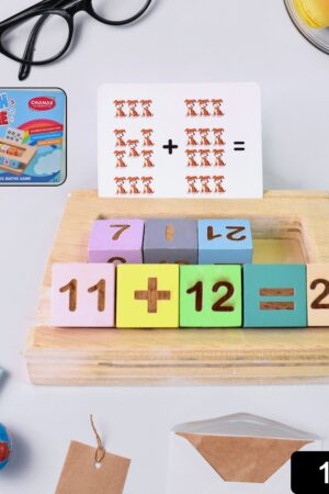 Wooden MathTime for Kids - Educational Math Card Game