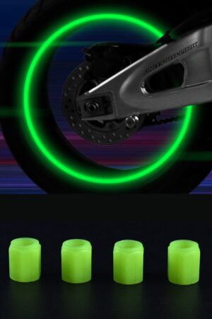 Tyre Valve Caps Luminous Glow Car Tire Valve Cap Covers vaal cap (4 Pcs Set)