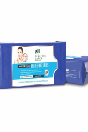 Beautiful Basics Normal & Oily Skin Face Wipes (2 Pkts x 50 Pcs Wipes)