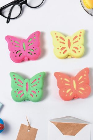 Butterfly Shape Eraser Rubber (1 Pc / Mix Colour & Design)