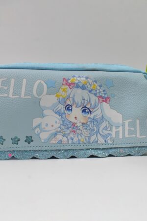 Pencil Pouch With Zipper, Students Pencil Case Large Capacity, Makeup Pouch, Stationery Bag (1 Pc / 2 Compartment)
