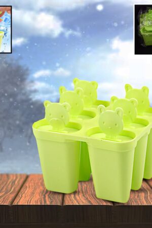 Plastic 6 Grid / Compartment Popsicle Ice Cream Mold (1 Pc)