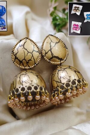 Jhumka Earrings / Buti for Women & Girls (1 Pair / Mix Color & Design)