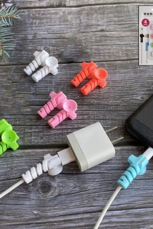 Cable Cord Protector Saver with Suction end (Suction Winder / 4 Pcs Set)